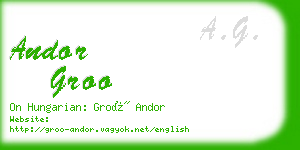 andor groo business card